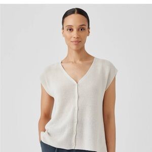 Eileen Fisher Peruvian organic crepe vest